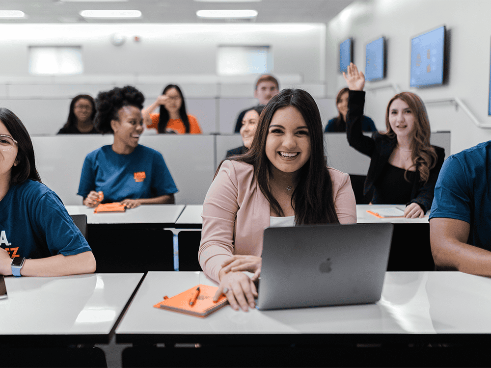 MBA Student with laptop