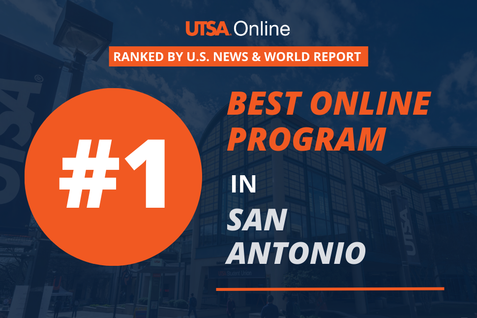 UTSA is San Antonio’s #1 Best Online Program in U.S. News Rankings